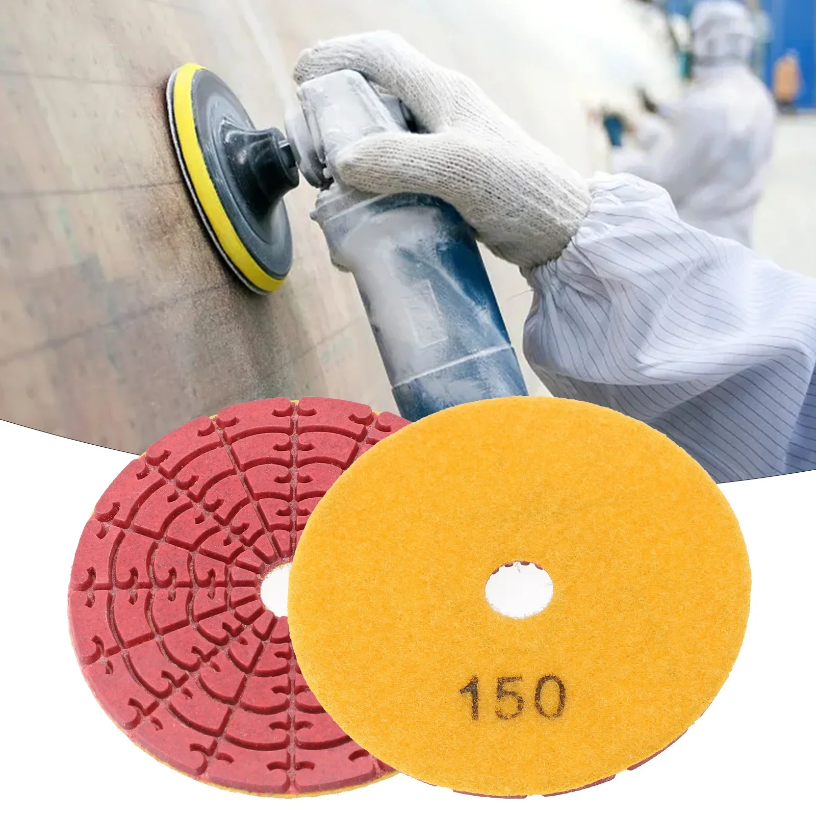 Diamond Polishing Pads 4inch Flexible Sanding Grinding Disc Wet/Dry Buff Disc Diamond Tile Marble Granite Polishing Pad Polisher