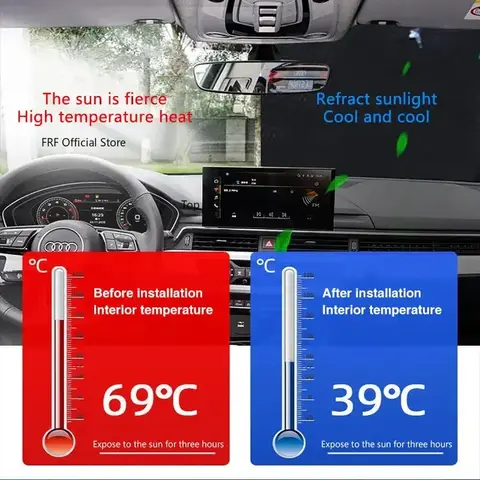 Full Coverage Sunshade For Nissan Patrol Y62 2010 2011~2023 Infiniti QX56 QX80 Sun Shade Car Heat insulation Anti-UV Accessories 10 best sales nissan patrol y62 accessories - №9