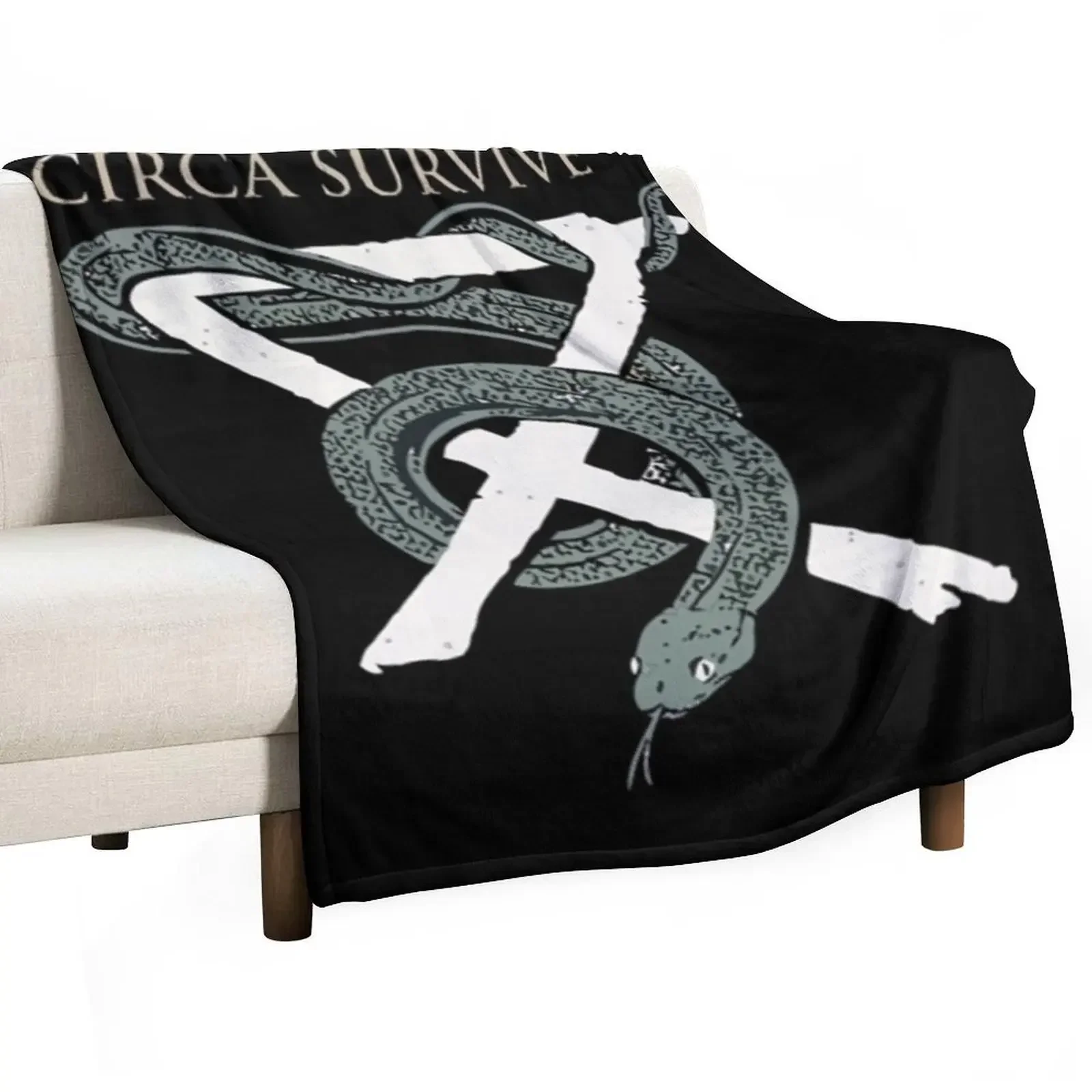 

CCirca Survive snake head Throw Blanket Picnic Plush for winter Luxury Throw Blankets