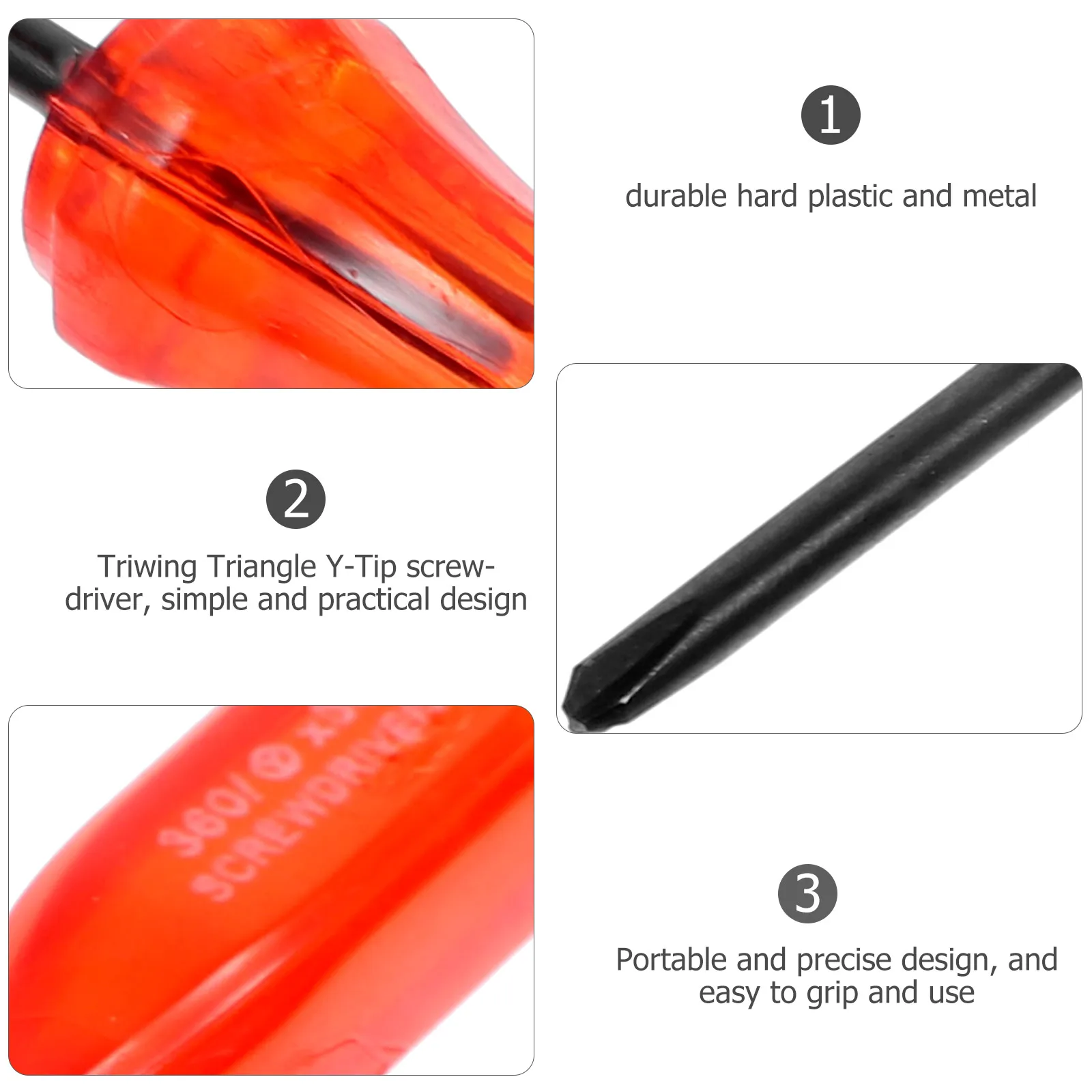 5pcs Triwing Y-Tip Screwdriver Set Red 11Cm Portable Tool For Game Console Repair Triangle Screwdriver Hand Tools Compatible