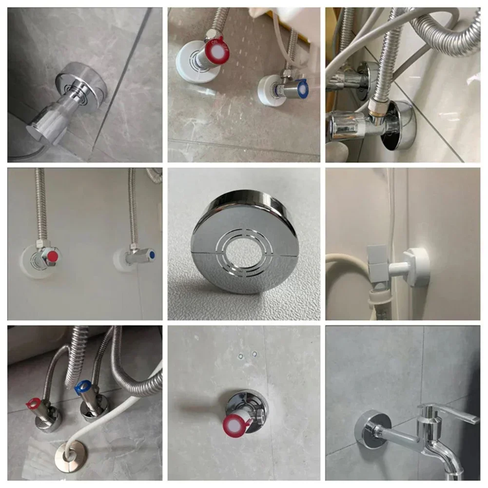 Flange Faucet Accessories Faucet Decorative Cover Pipe Wall Covers Faucet Decor 70*20*25mm Water Pipes Angle Valves