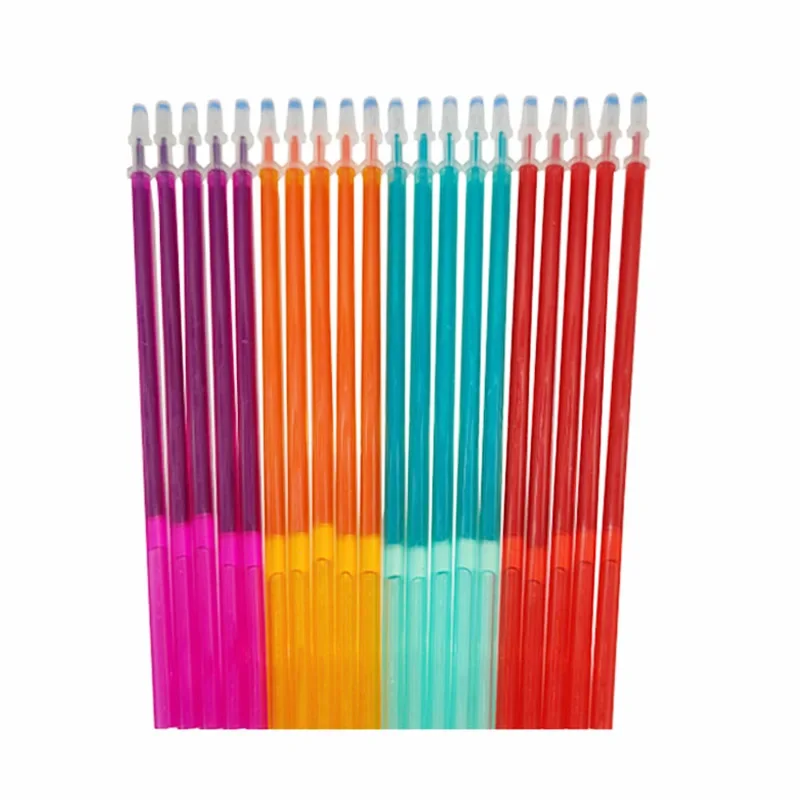 20pcs/set Magic Ink Erasable Pen Refills Rod 0.5mm Purple Orange Green Ink Erasable Gel Pen Rod School Office Writing Stationery