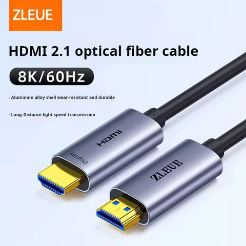 HDMI 2.1 Optical Cable 8K 60Hz 4K 240Hz Compatible with HDMI 2.0 High Definition Video Line for Computer Set-Top Box TV Monitor