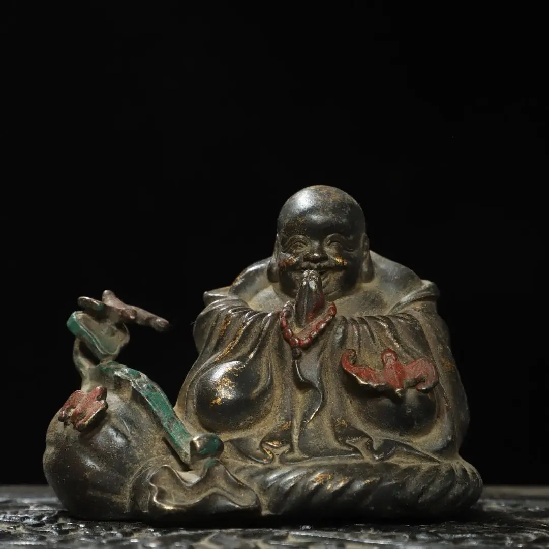 Copper Tuojin [Maitreya Buddha] Height 10 cm Width 13 cm Thickness 1.2 kg