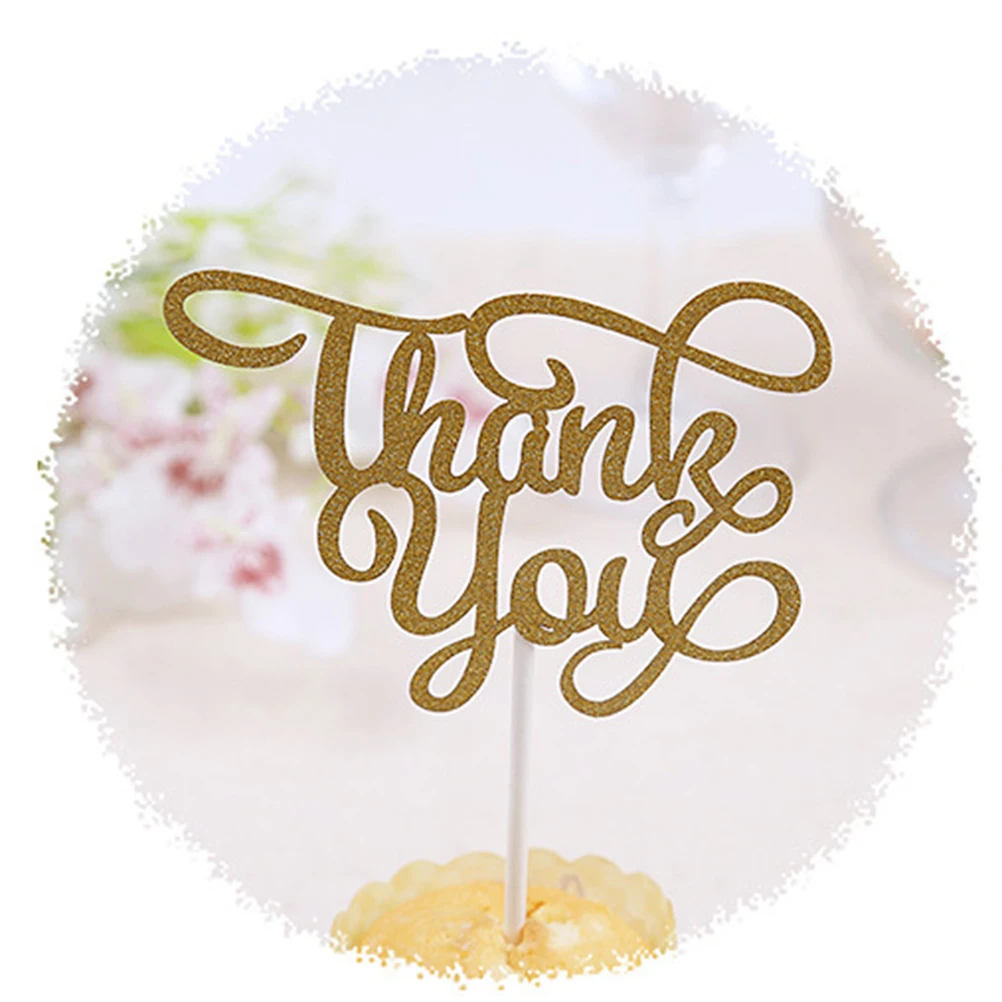 

6pcs Cake Toppers Personalized Decorations for Wedding Anniversary Birthday Party Cake Insert Letters Celebrations