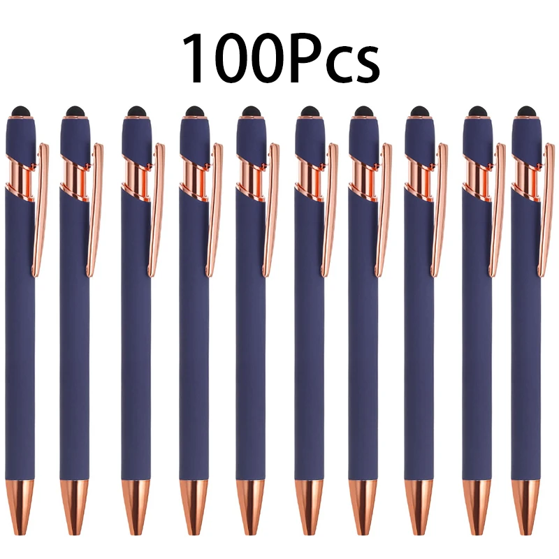 소프트 터치 스타일러스, 개폐식 볼펜, 스타일러스 팁 포함, 2 인 1, 100 개