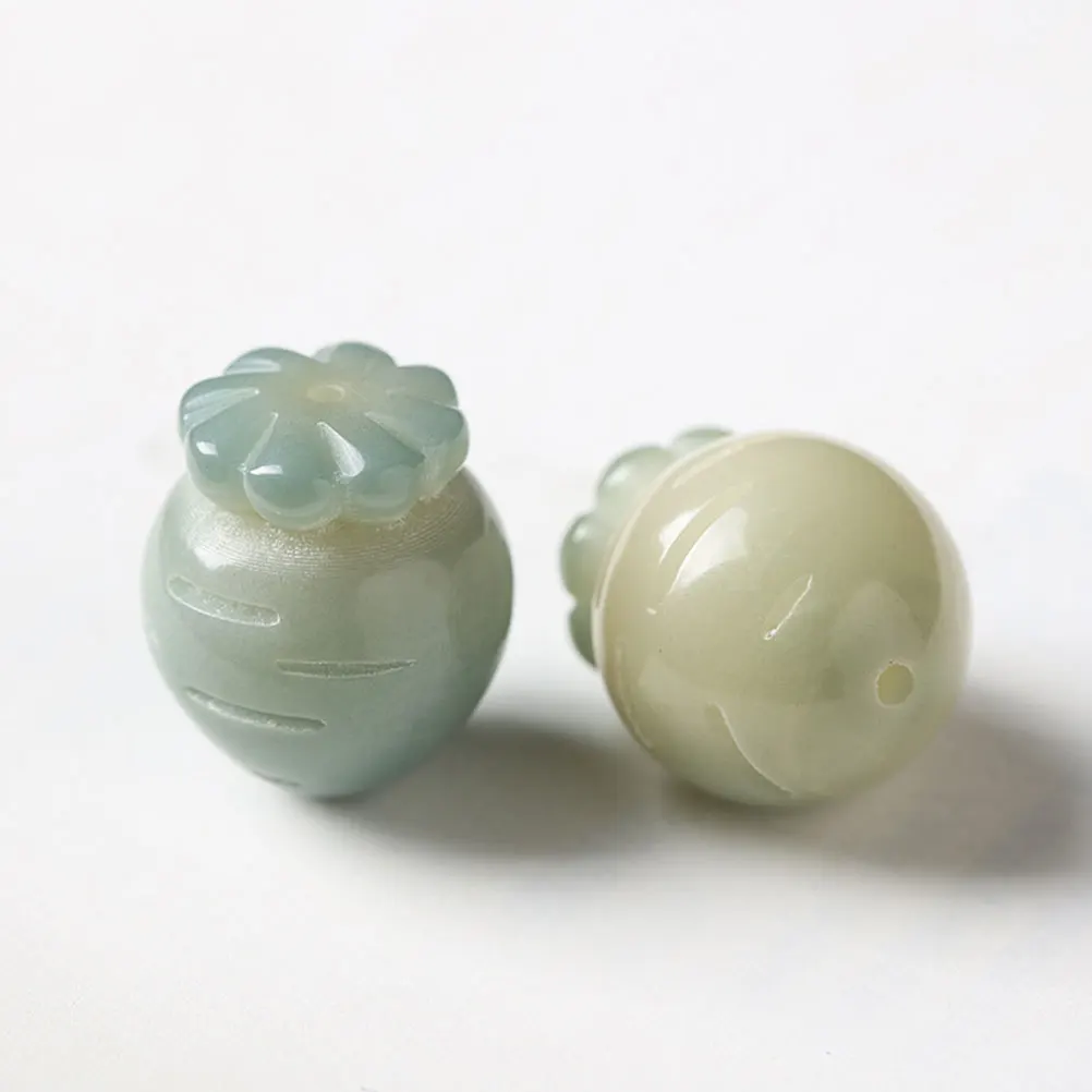 2Pcs Carrot Shape Bodhi Beads Natural Craft DIY Jewelry Making Necklace Material Bracelet Phone Chain Accessories