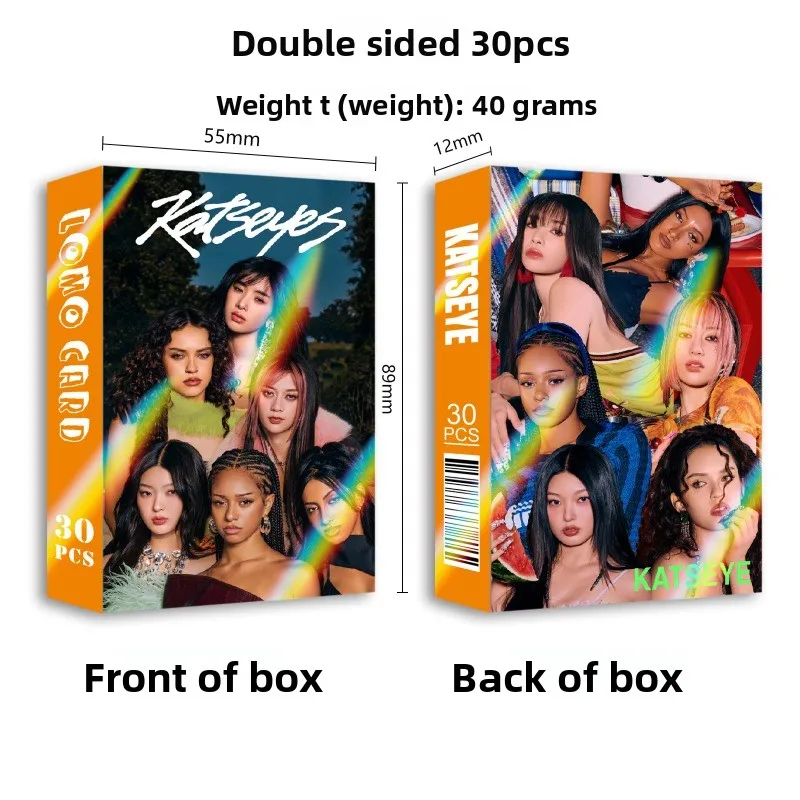 국제 걸그룹 KATSEYE의 BEAUTIFULCHAOS 양면 LOMO 카드 30장/세트가 한국으로 돌아왔습니다.