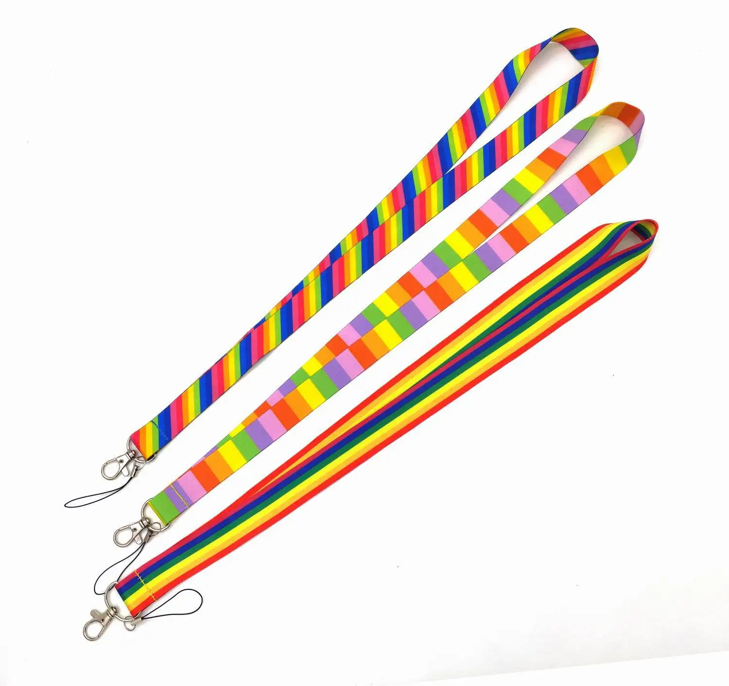 Disney Rainbow Mobile Phone Straps Lanyards For Keys Gym USB ID Card Badge Holder Keycord Webbing Ribbon Keychain Lanyard