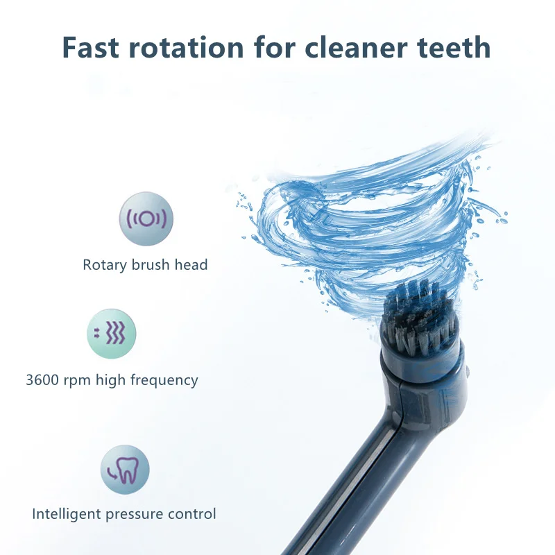 New Adult Electric Rotary Toothbrush Household IPX7 Waterproof Soft Bristles Vibrating Toothbrush Tooth Health Care Supplies