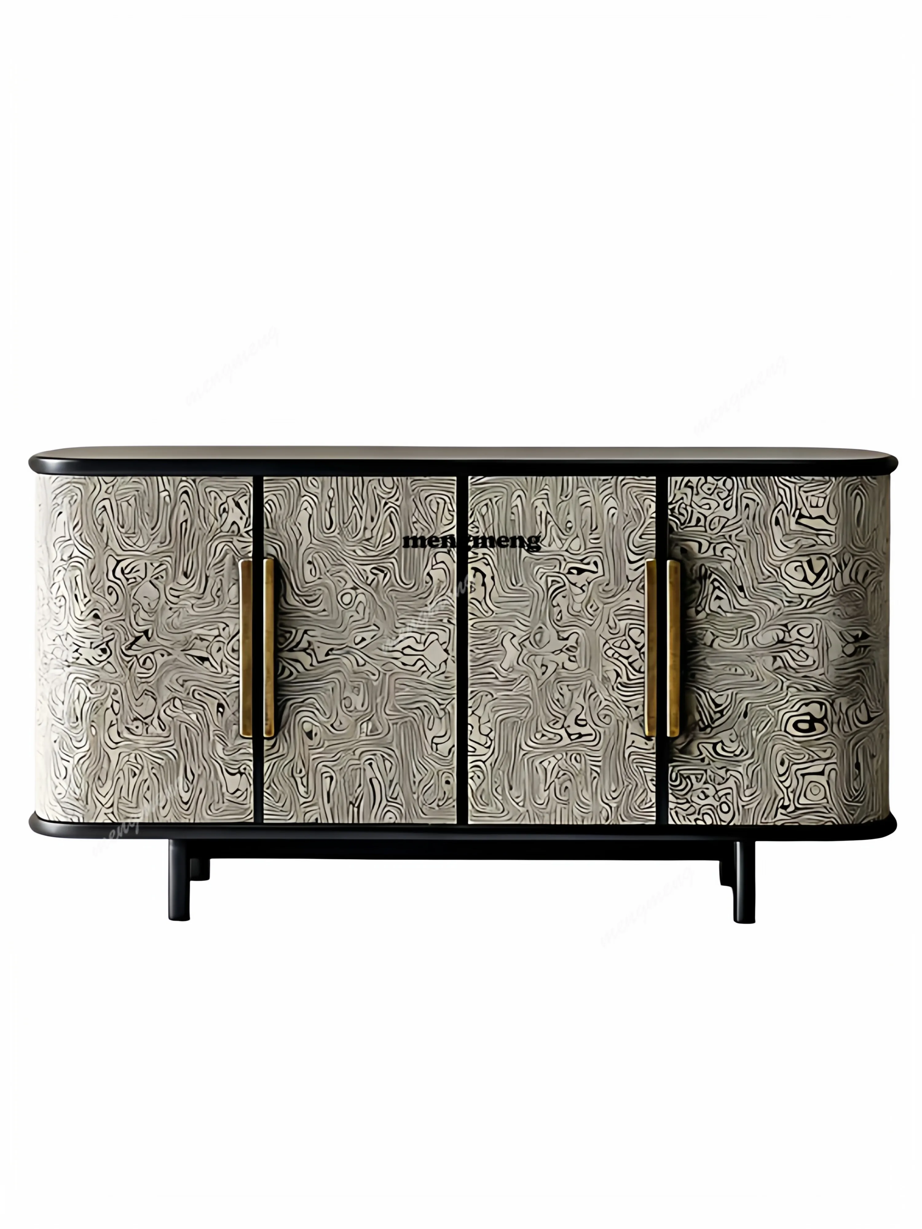 French simple four-door side cabinet household home storage versatile decorative cabinet bedroom storage partition cabinet