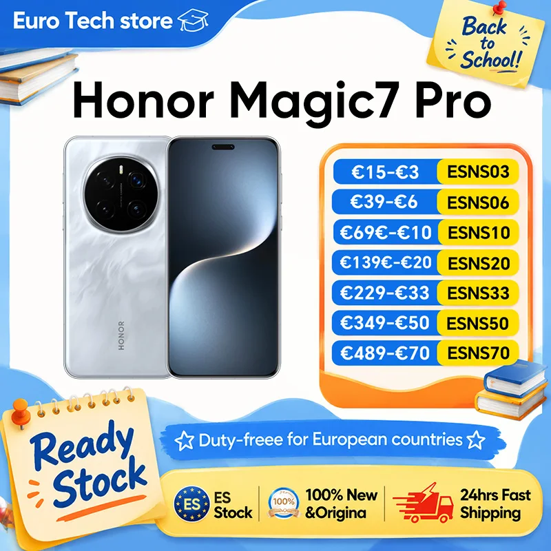 NUEVO Teléfono Inteligente HONOR Magic7 Pro 5G 2025, Snapdragon 8 Elite, Pantalla LTPO de 6.8'' y 120Hz, Carga de 100W, Magic UI 9.0 Basado en Android 15