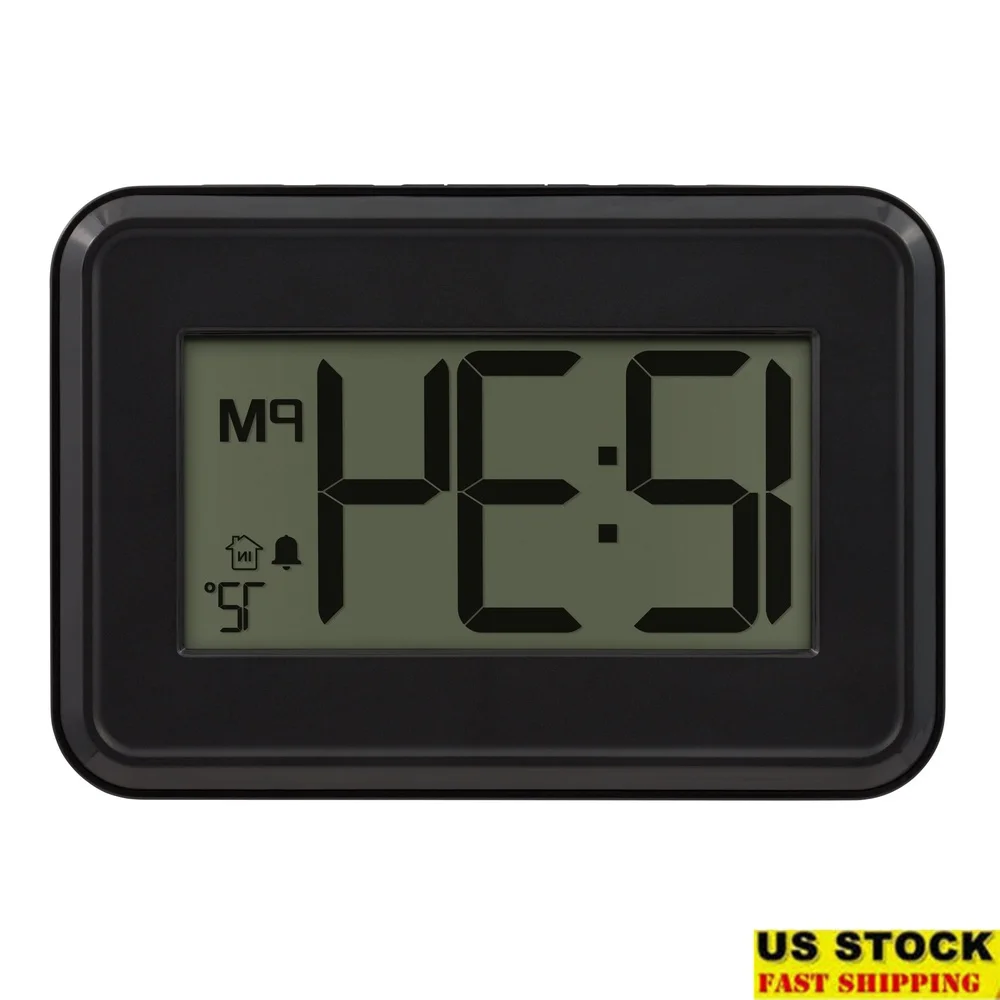 

Digital Desk Alarm Clock with Timer Indoor Temperature Snooze Function Countdown Easy to Read Jumbo Numbers Battery Powered