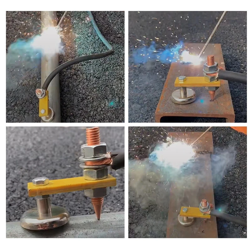 1 Set Metal Double Head Style Metalworking Magnet Head Magnetic Ground Clamp Metal Plate Welding Support Tool Accessories