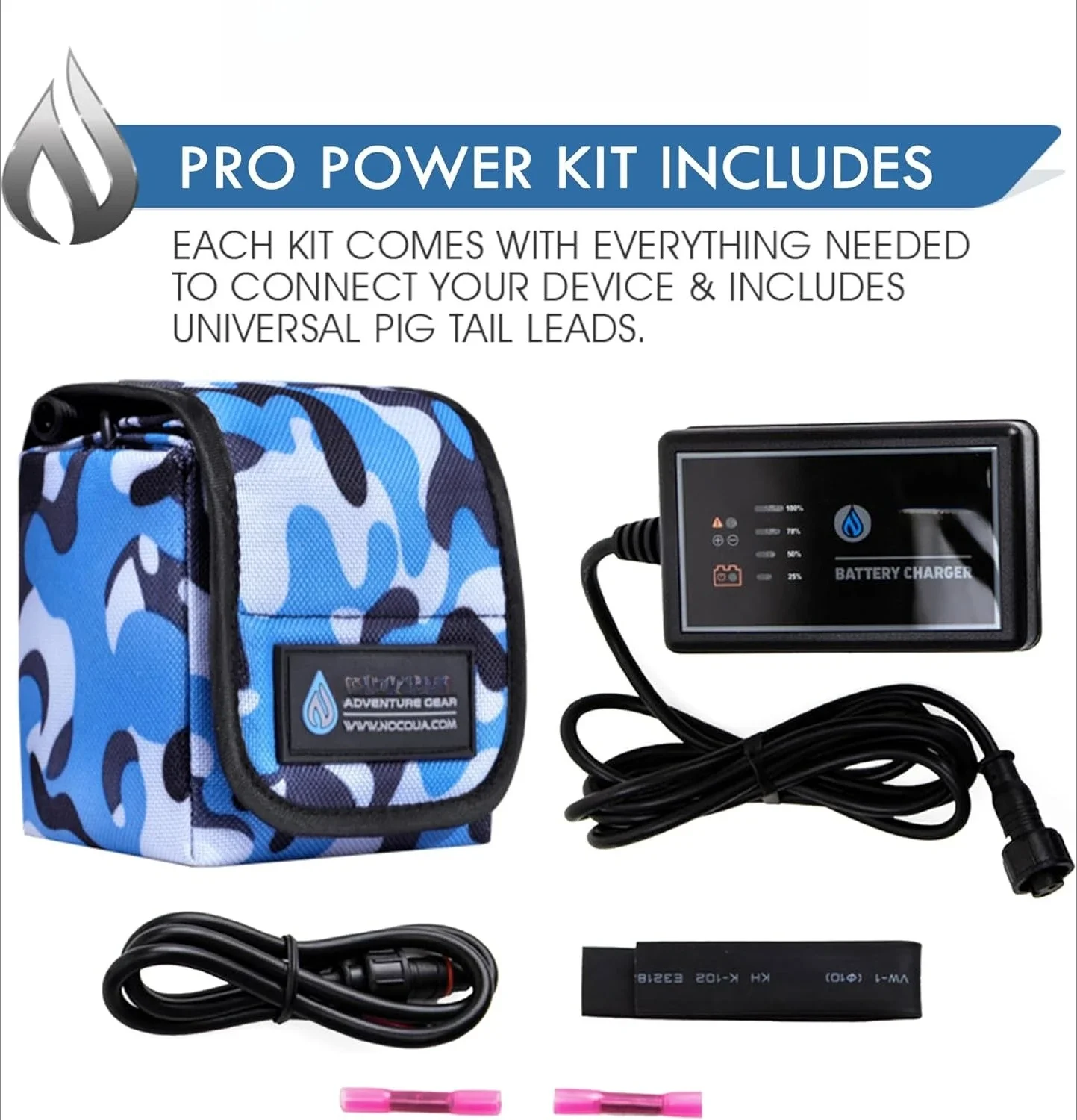 

Hot sale.Water-Resistant Battery & Charger Kit - Compatible with GPS, Depth & Fish Finders, & Most 12 Volt Electronics