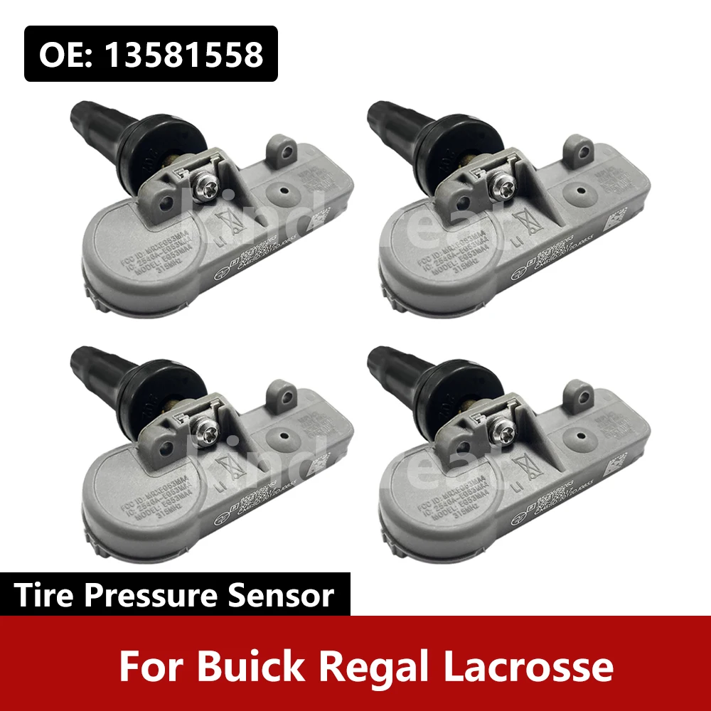 

4PCS/Lot For Buick Regal Lacrosse 315MHz TPMS Tire Pressure Monitor System Sensor 13581558