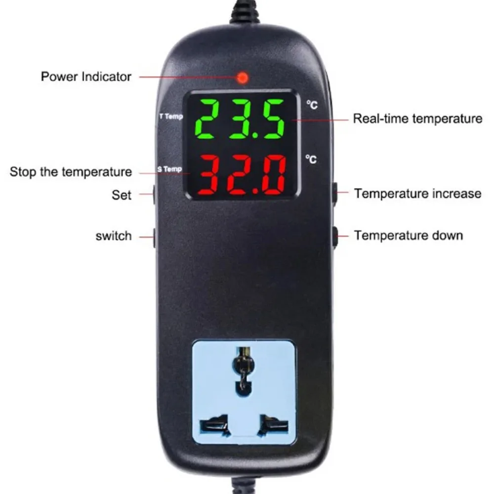 Homebrew Fermentation Temperature Controller with Heating Belt 25W, for Beer Wine Spirits Making, EU Plug Brewing Tool Kit