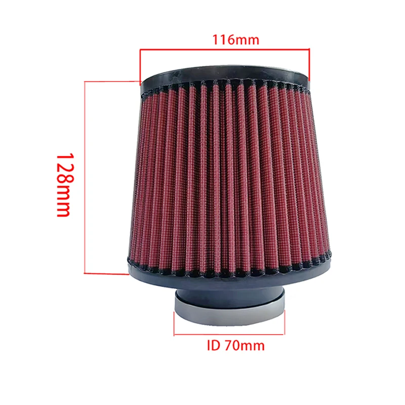 60MM 70MM 76MM Air Filter High Flow Cold Air Intake Universal Filters Vehicles Air Filters Car Accessories