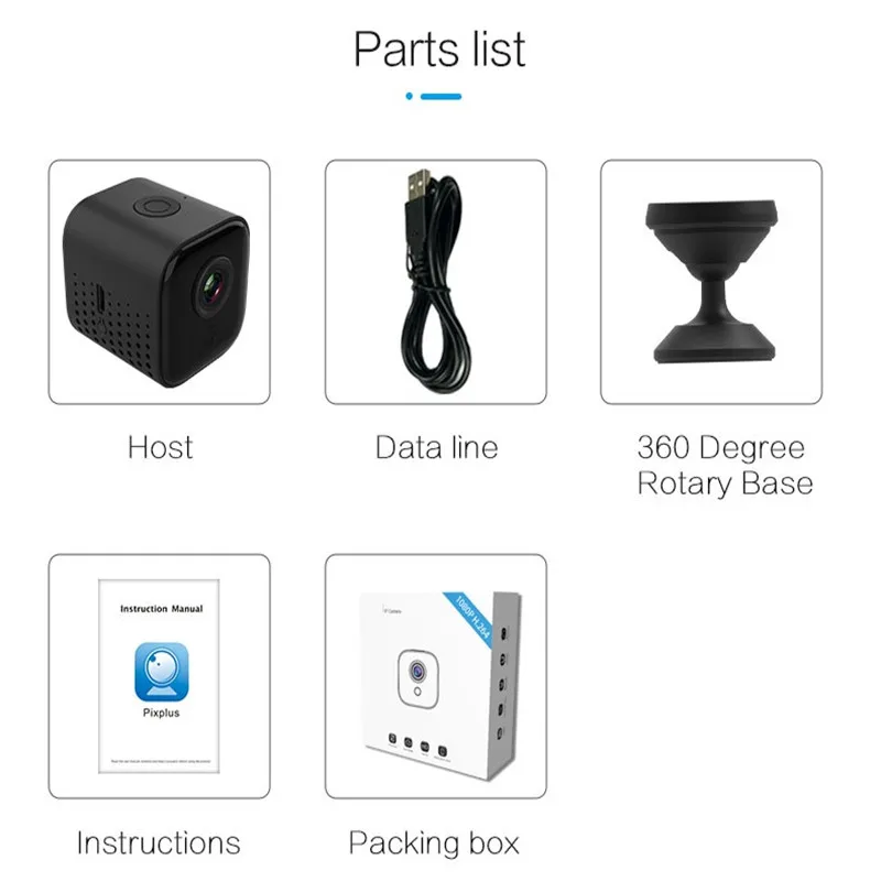 A11 Mini WiFi telecamera di monitoraggio Wireless 1080p HD monitoraggio remoto della rete telecamera IP per visione notturna domestica IPC1 2 milioni di pixel