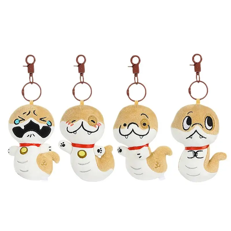 For YOGIN Cute Plush Keychain Puppy Snake Cute Doll Emotional Keychain Cute Keyholder Backpack Pendant Cartoon Plushie Doll