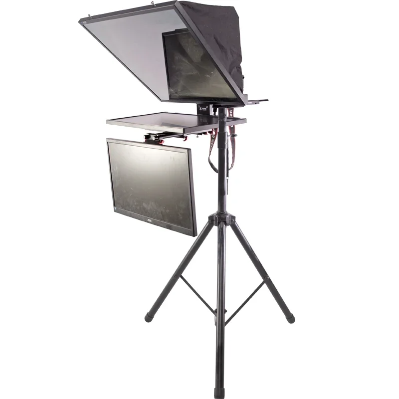 Factory direct supply monitor 24 inch flip teleprompter pro for studio professional 