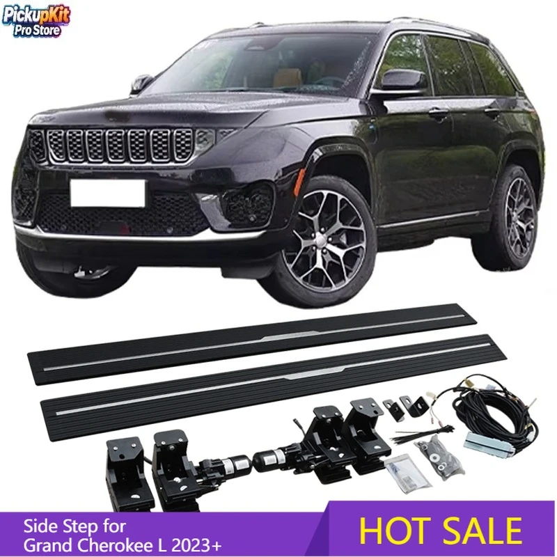 

Premium Automatic Electric Side Steps Aluminium Alloy Running Boards for Grand Cherokee L 2023+