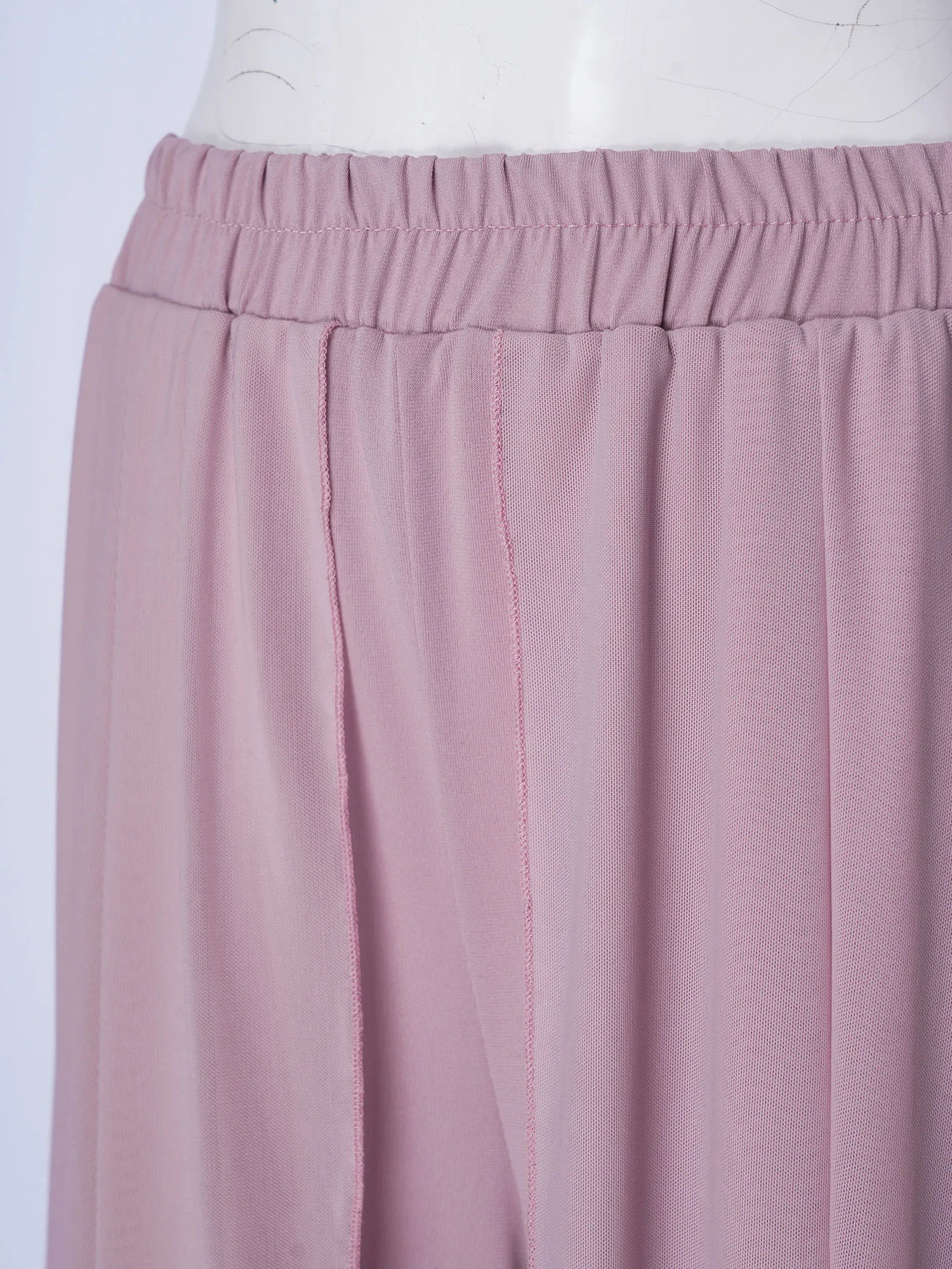 Women Classical Dance Practice Culottes Flowing Leg Pants with Irregular Mesh Layer Dance Trousers for Training Performance