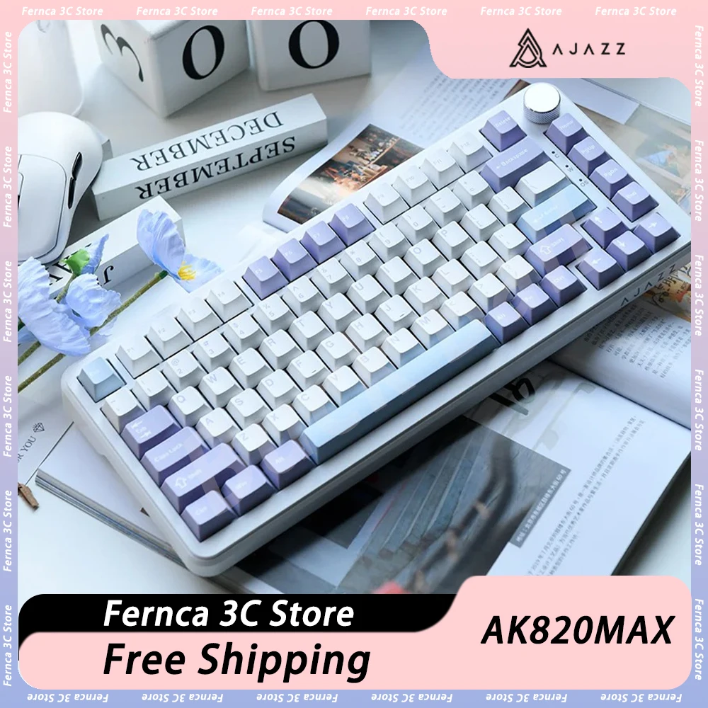 

AJAZZ AK820MAX Magnetic Switch Mechanical Keyboard Hot Swap Rgb 8K Gaming Keyboard Rapid Trigger RT 0.1mm Keyboard Accessories