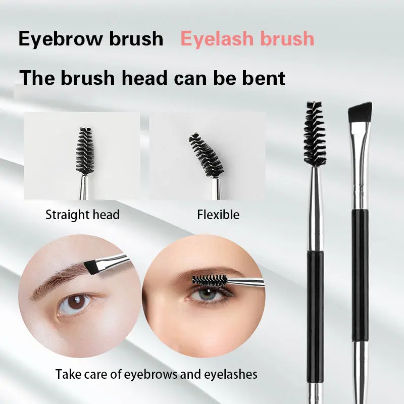 3PCS Augenbrauenpinsel Wimperntrenner Augenbrauenkamm & Wimpernspoolie Professionelle Augen-Make-up-Tools