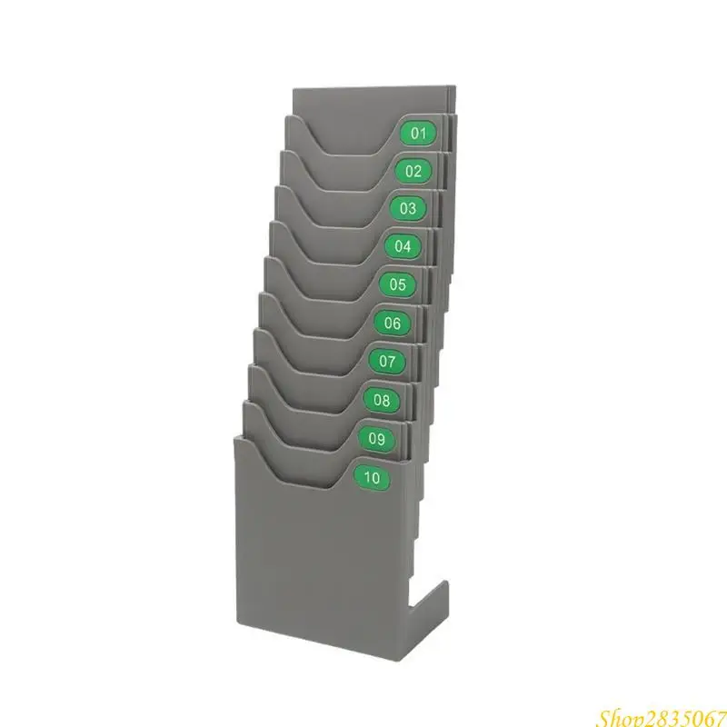 High Durability Payroll Record Time Card Rack Holder for Indoor and Outdoor Use with Easy Access and Installation Option 831F