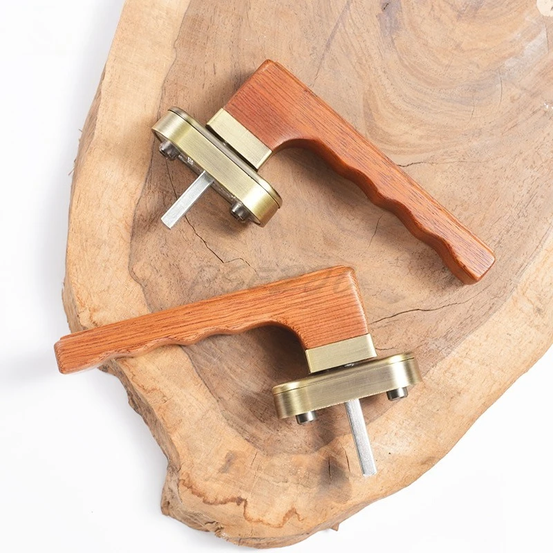 Broken Bridge Aluminum Alloy Window Handle Wooden Modern Minimalist Handle Chinese Solid Wood Door and Window Handle