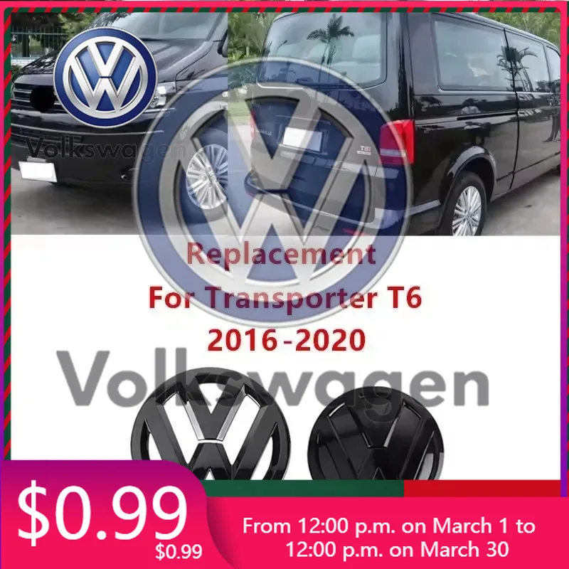 

Car Sticker 1/2Pcs Car Front Radiator Grille Logo Cover Trunk Emblem Stickers For Volkswagen VW Transporter T6 2020 2016 20