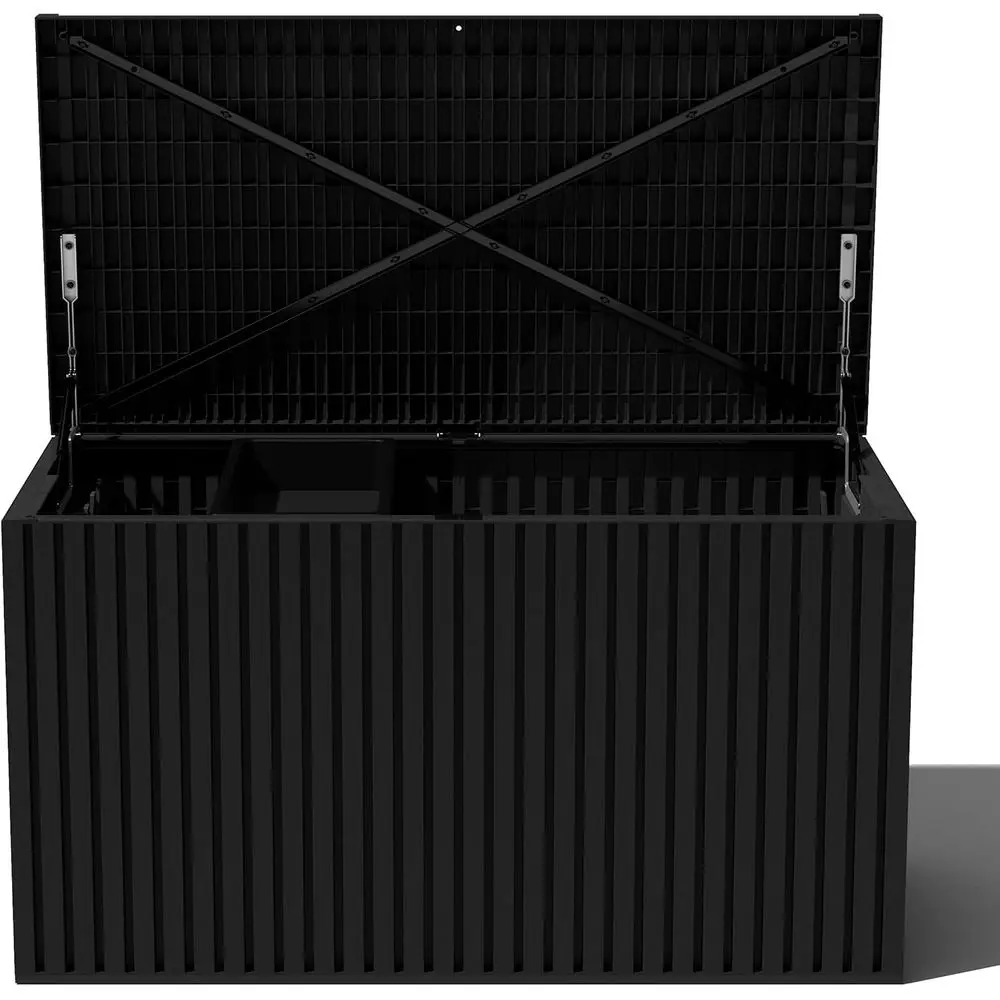 Deck Box 120 Gallon | Lockable Storage Box and Organization for Patio Furniture, Outdoor Cushions, Throw Pillows, and Garden Too