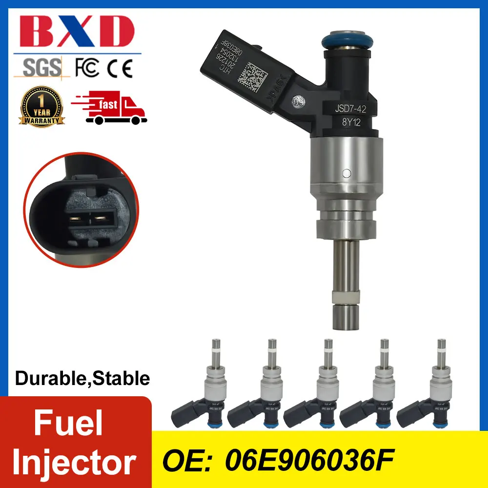 

1/6PCS Fuel Injector 06E906036F For Audi A4 Quattro 2009, A5 Quattro 2008-2010, A6 2010-2011, Q5 2009-2012