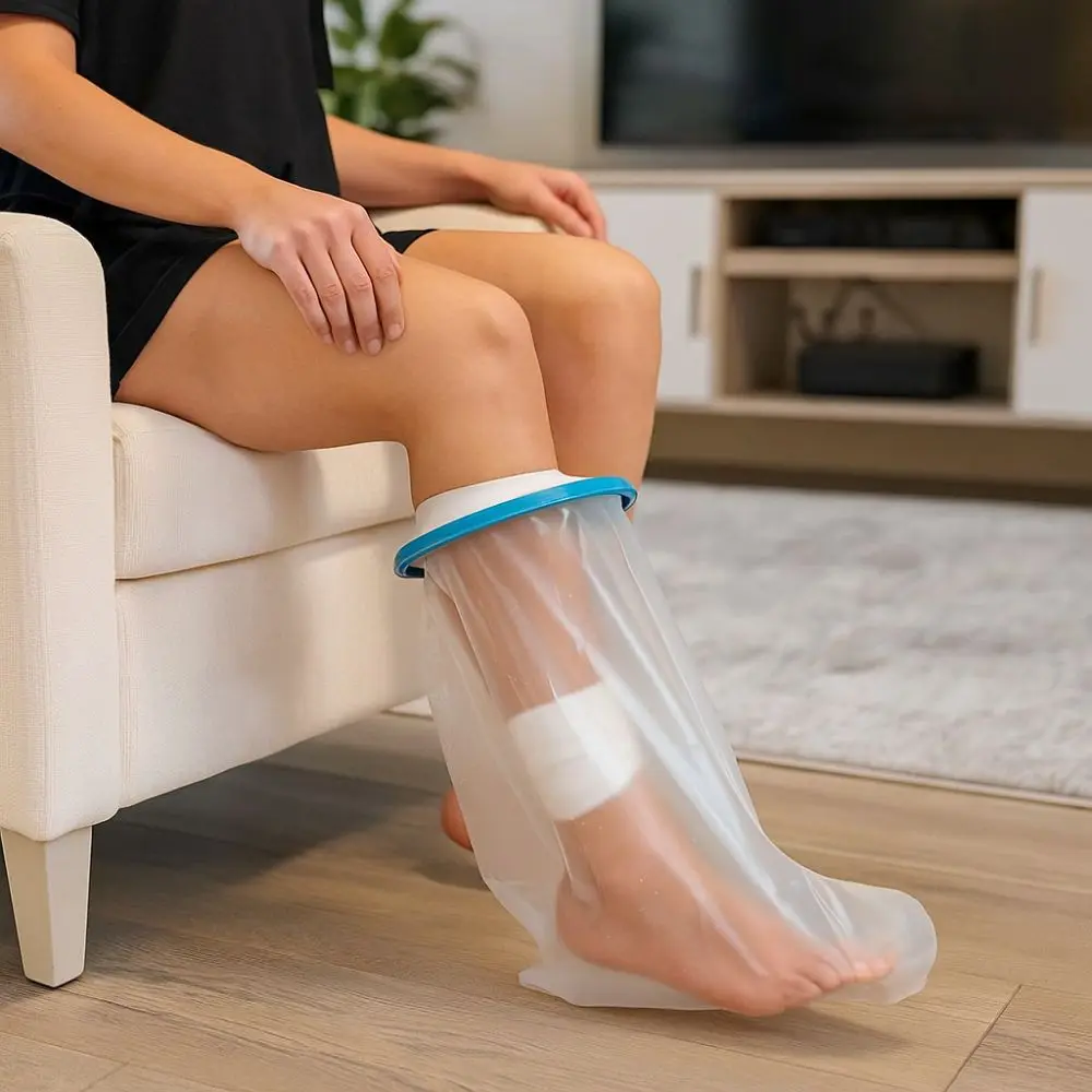 Practical Seal Shower Cover Comfortable Reusable Waterproof Leg Cover Professional Cast Protector Outdoors