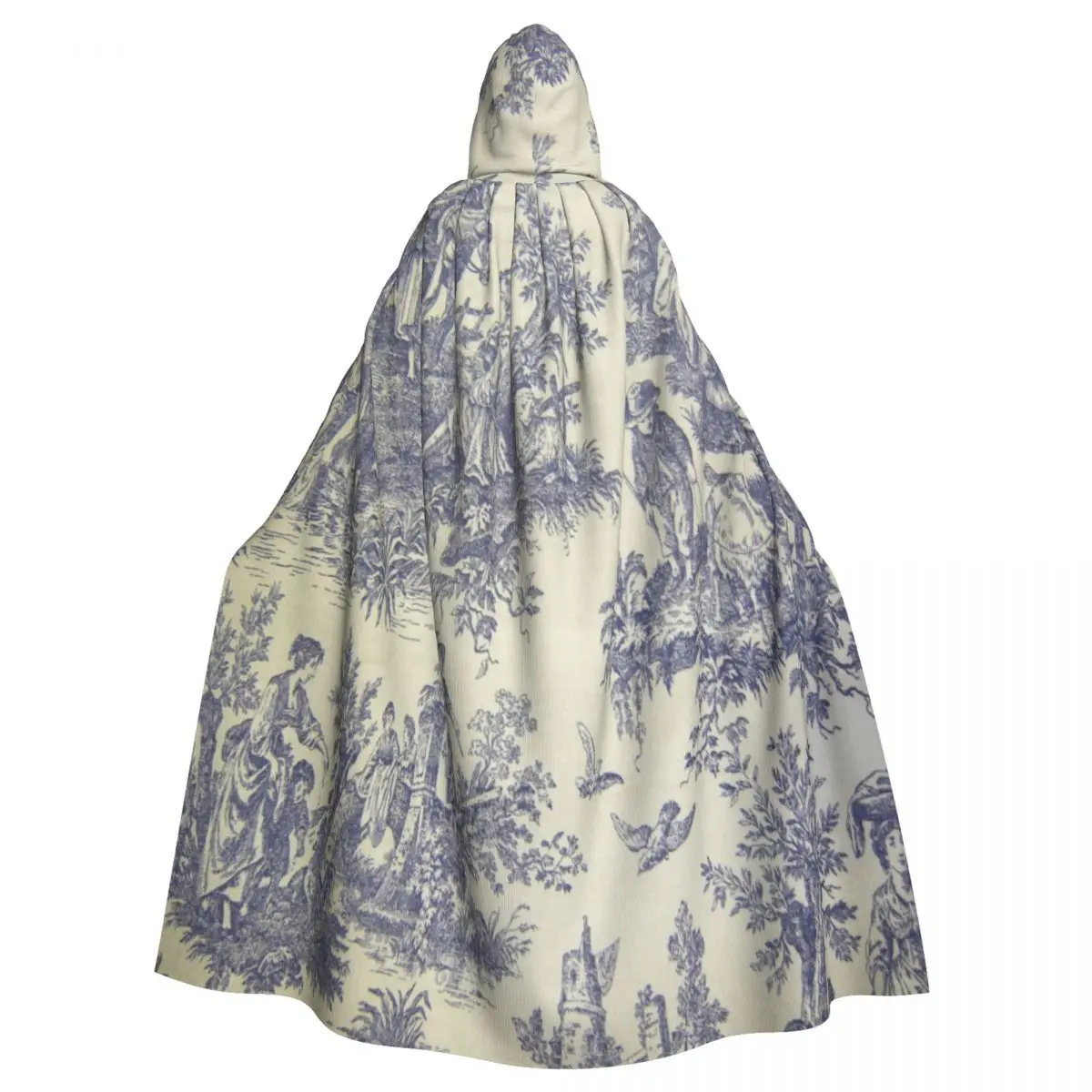 Long Cape Cloak Nautical Toile Hooded Cloak Coat Autumn Hoodies