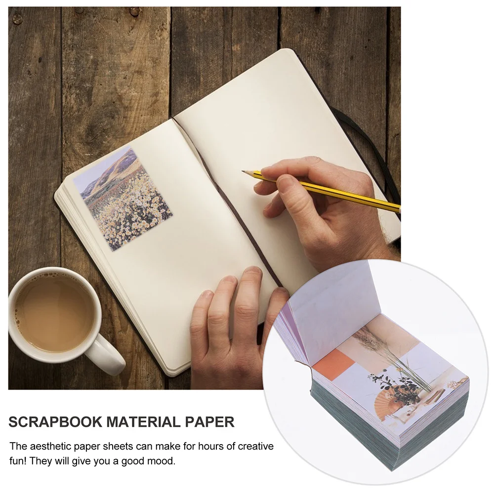 

2pcs Handcrafted Scrapbook Sheets Vintage Journaling Paper For Diy Decor Creative Stationery Art Projects Retro Style Notepad