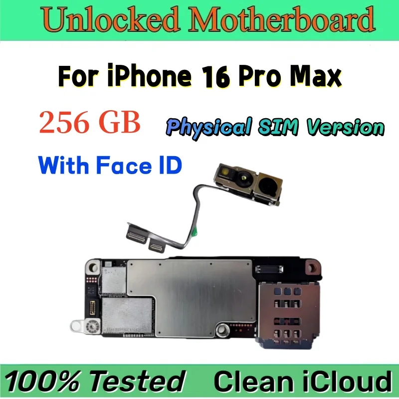 Unlocked Authentic Motherboard For iPhone 16 pro Max 16Pro Clean