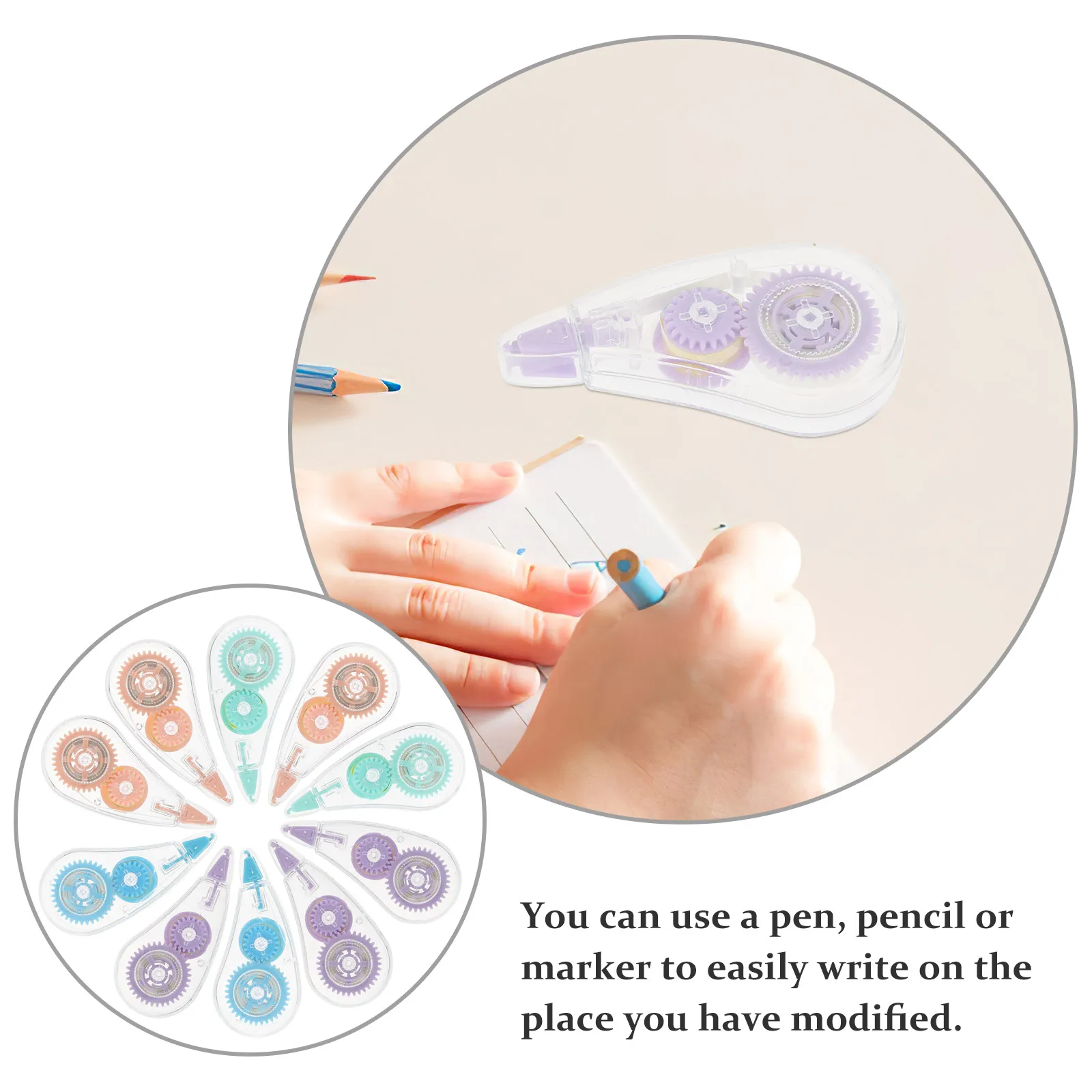 

10pcs Correction Tape Set Compact Double-Headed Instant Fix Error Smooth Writing Eraser for School Office Supplies