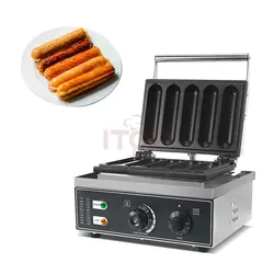 ITOP-máquina antiadherente para hornear salchichas, gofrera con 5 piezas, palo de leche, 1550W