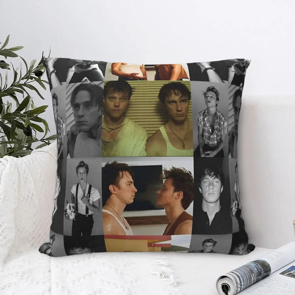 Drew Starkey And Rudy Pankow Pillowcase Polyester Cushion Cover Decorative Throw Pillow Case Cover Home Square 40X40cm