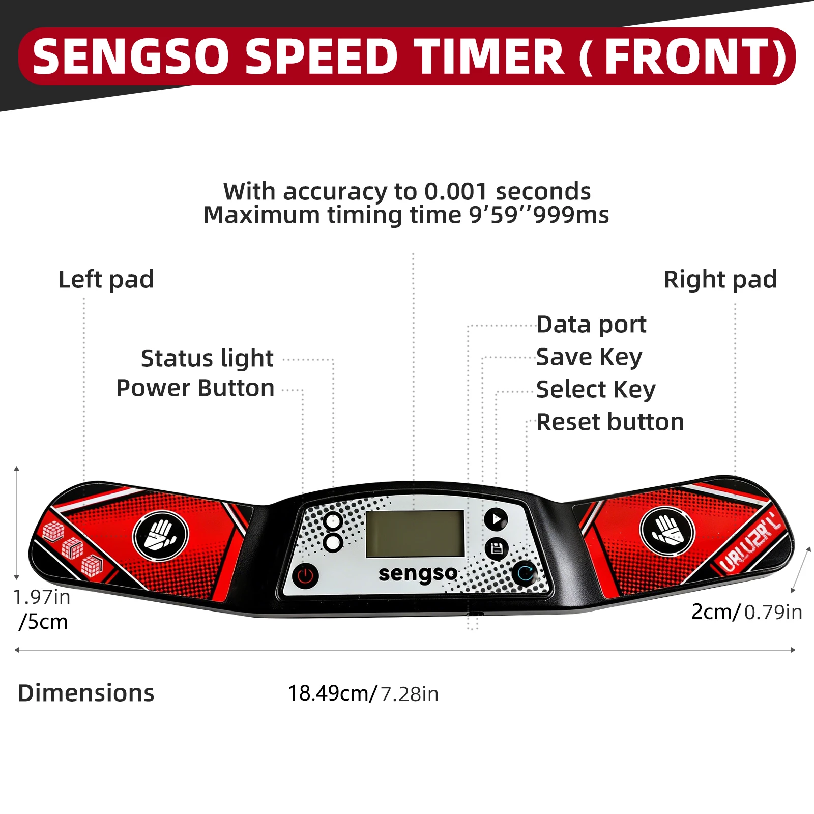 Professional Speed Cube Timer,Touch Control Timer with Display,Cube Race Stack Competition a Great Gift for Boys and Girls