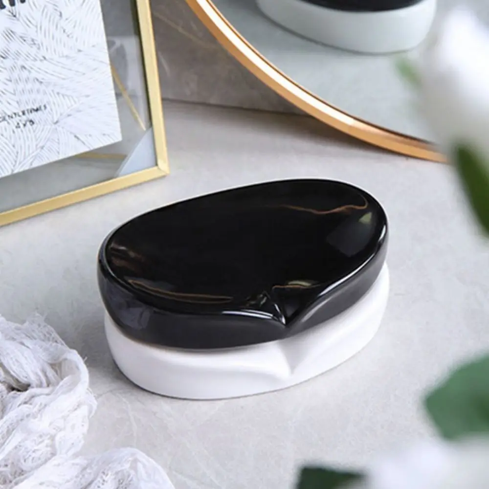 Self Draining Solid Color Soap Dish Keep Soap Bars Dry Extend Soap Life Ceramic Soap Tray Light Luxury Simple Soap Drying Rack