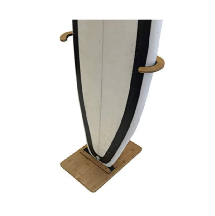 

Bamboo Surfboard Display Stand Premium Standing Rack