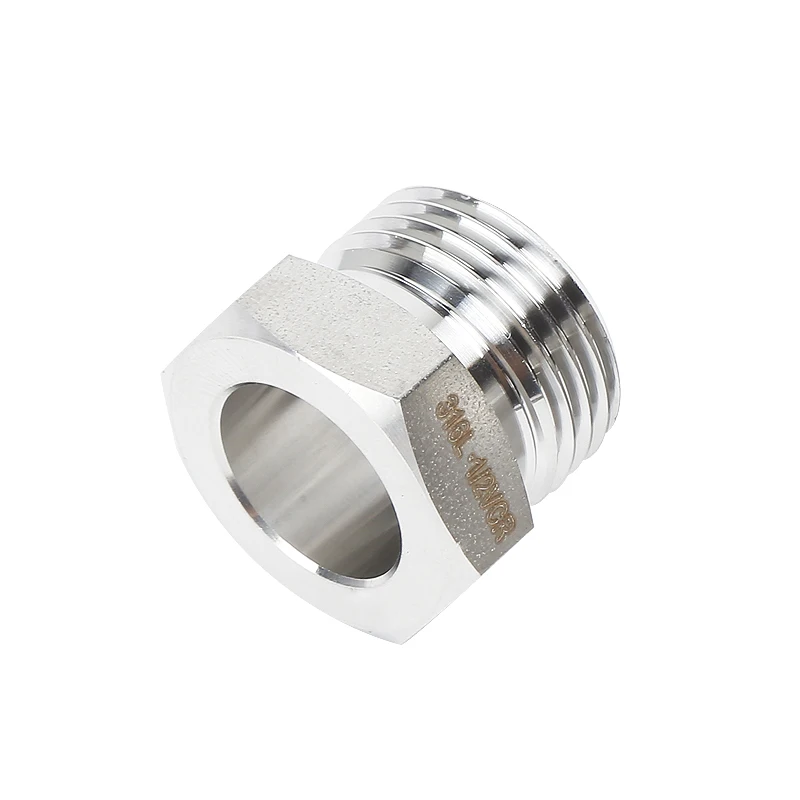 

SS316L Metal Face Seal Fittings Stainless Steel Male Nut SS316L VCR Fitting1/4" 1/2" 3/4" 1" QCR Fitting Vacuum Forged Nipple