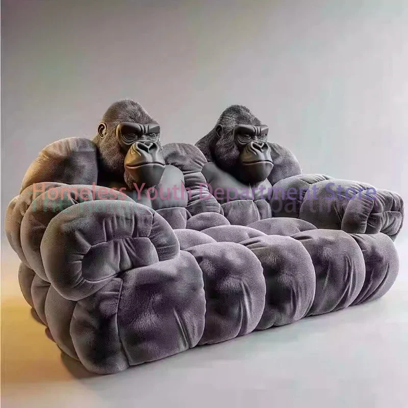 Nordic designer creative Internet celebrity two-dimensional funny art ornament gorilla sofa chair