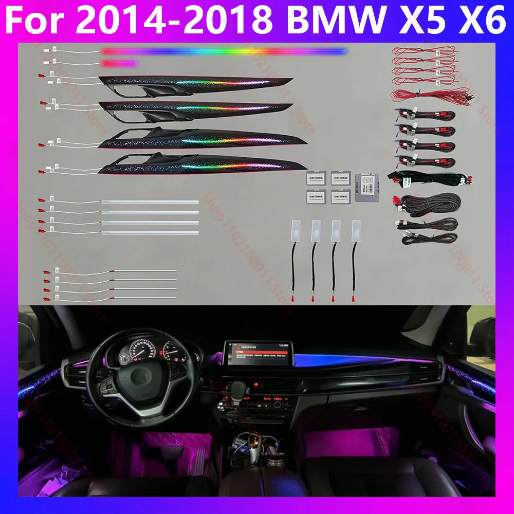 

For BMW X5/X6 8/9/11 colors car decorative auto ambient light led strip for F15/F85/F16/ Rainbow clolor Ambient light decoration