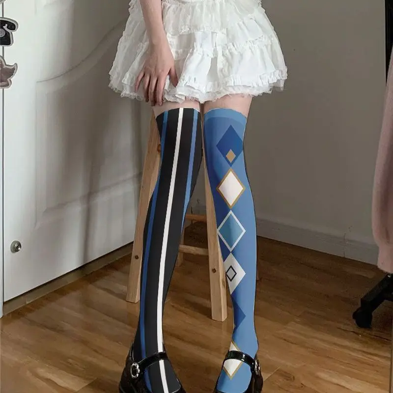 Comic game genshin Furina de Fontaine cosplay stockings role play coser long socks costumes