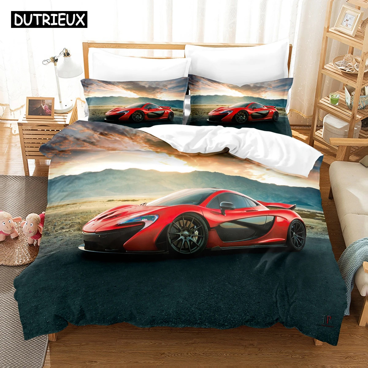 

3D The Sports Car Bedding Sets Duvet Cover Set With Pillowcase Twin Full Queen King Bedclothes Bed Linen