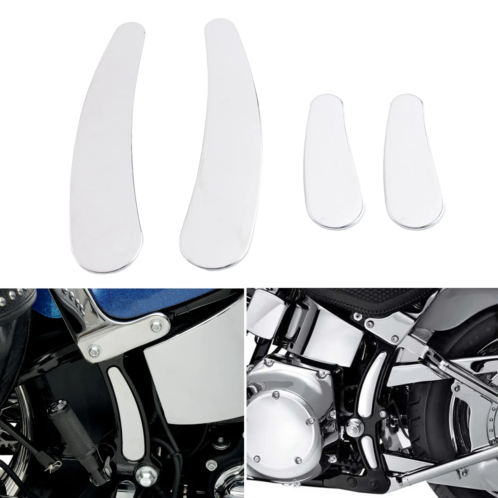 Chromowany motocykl zakrzywiony wahacz wkładki ramy śruba obrotowa dla Harley Softail FXST FXSTC 1984-2007